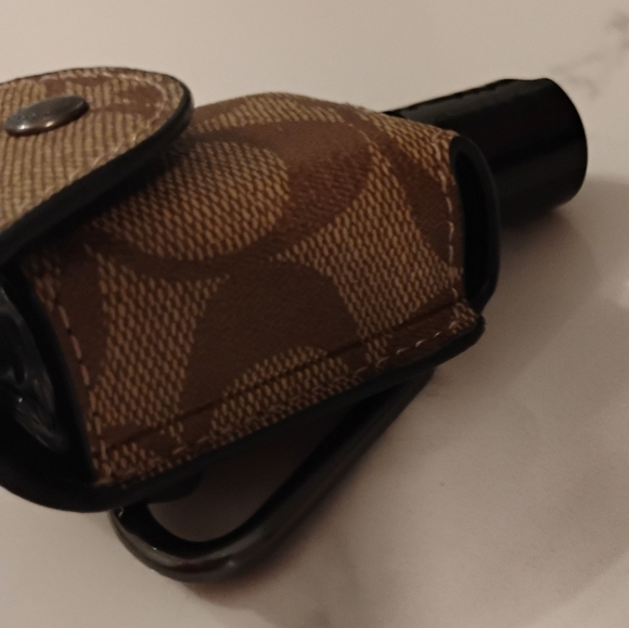 NWT Coach Hand Sanitizer Case -   Brown/Tan Signature Canvas - Picture 6 of 8